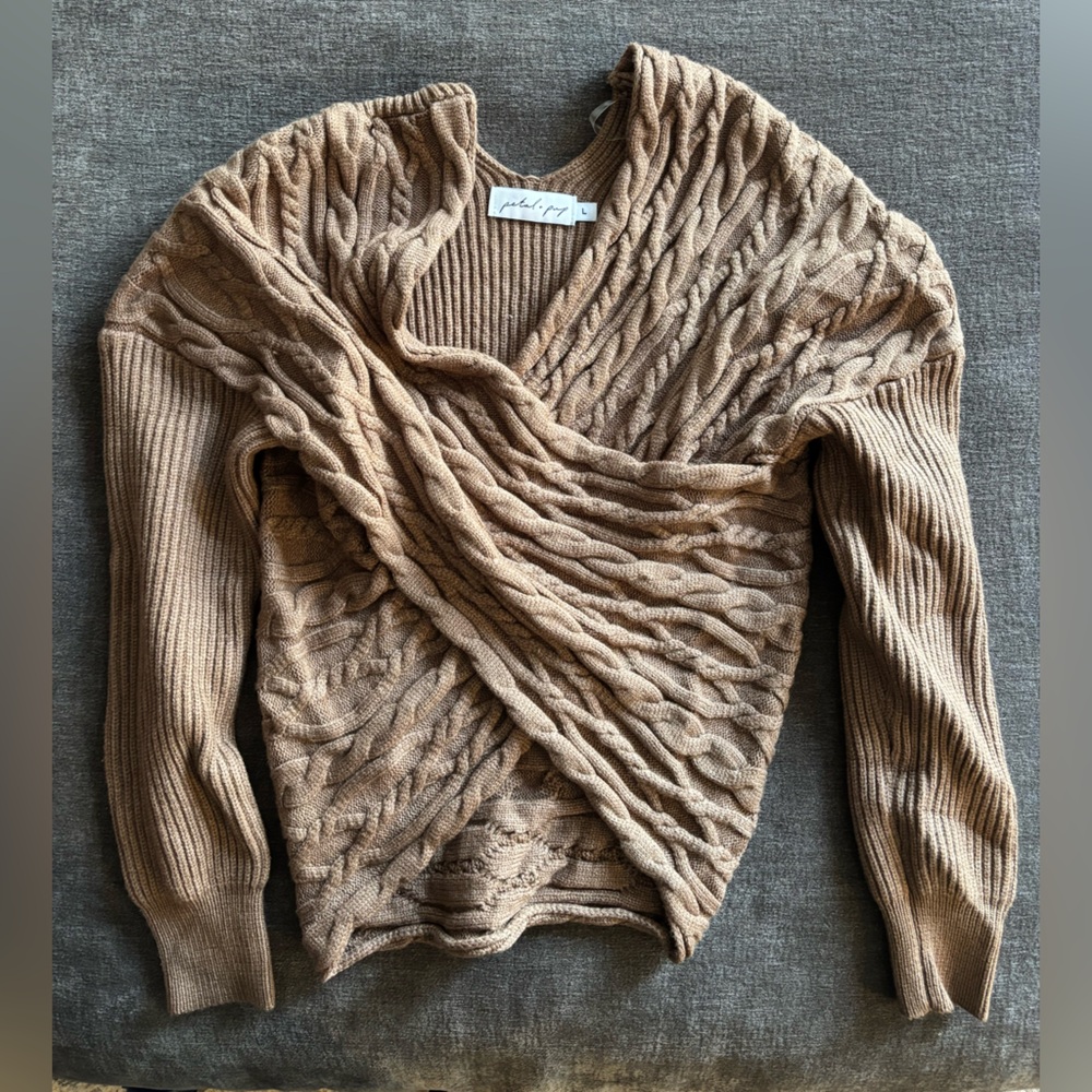 Petal & Pup Brown Knit Sweater